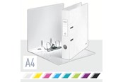 Segregator dźwigniowy i ringowy - Leitz Segregator biurowy A4 180° WOW laminowany Biały - 10060001