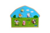 Zabawki dla niemowlat - Barbo Toys Peppa Pig Wooden Peg Puzzle - Play - 8980