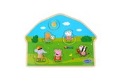 Zabawki dla niemowląt - Barbo Toys Peppa Pig - Wooden Peg Puzzle - Playground - 8980