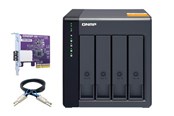 Dysk sieciowy - QNAP TL-D400S 4-Bay High-performance desktop SATA 6Gbps JBOD storage enclosure + QXP PCIe card - TL-D400S