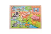 Puzzle - Goki Wooden Puzzle - On the Farm 48pcs. Drewniany - 57745