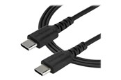 Kabel USB - StarTech.com 2 m / 6.6ft. USB C Cable - Black - Aramid Fiber - USB-C cable - 2 m - RUSB2CC2MB
