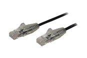 Kabel sieciowy - StarTech.com 1m CAT6 Cable - Black Slim CAT6 Patch Cord - Snagless - LSZH - patch cable - 1 m - black - Czarny - 1m - N6PAT100CMBKS