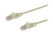 Kabel sieciowy - StarTech.com 1.5m CAT6 Cable - Grey Slim CAT6 Patch Cord - Snagless - LSZH - patch cable - 1.5 m - grey - Szary - 1m - N6PAT150CMGRS