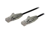 Kabel sieciowy - StarTech.com 2.5m CAT6 Cable - Black Slim CAT6 Patch Cord - Snagless - LSZH - patch cable - 2.5 m - black - Czarny - 2.5m - N6PAT250CMBKS