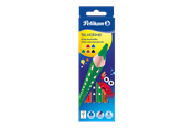Materiały hobbystyczne - Pelikan 6 thick colored pencils Silverino triangular - 100401595