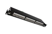 Akcesoria sieciowe - Solarix patch panel with cable management - 1U - SX24-6-STP-BK