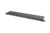 Akcesoria sieciowe - Lanberg PPS6-0024-B - patch panel - 0.5U - 19" - PPS6-0024-B