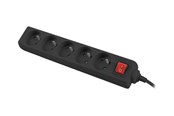 Kabel zasilający (zewnętrzny) - Lanberg - power strip - 2500 Watt - PS1-05E-0150-BK