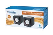 Głośniki komputerowe - IC INTRACOM Manhattan 2600 Series Speaker System Small Size Big Sound Two Speakers Stereo USB power 3.5mm plug for sound In-Line volume control Black - 161435