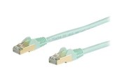 Kabel sieciowy - StarTech.com 10m CAT6a Ethernet Cable - Aqua RJ45 Shielded Cable - Snagless - patch cable - 10 m - aqua - Zielony - 10m - 6ASPAT10MAQ
