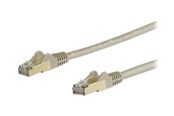 Kabel sieciowy - StarTech.com 5m CAT6a Ethernet Cable - Grey RJ45 Shielded Cable Snagless - patch cable - 5 m - grey - Szary - 5m - 6ASPAT5MGR