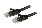 Kabel sieciowy - StarTech.com 7.5 m CAT6 Cable - Black Patch Cord - Snagless - ETL Verified - patch cable - 7.5 m - black - Czarny - 7.5m - N6PATC750CMBK