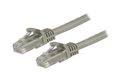 Kabel sieciowy - StarTech.com 7.5 m CAT6 Cable - Grey Patch Cord - Snagless - ETL Verified - patch cable - 7.5 m - grey - Szary - 7.5m - N6PATC750CMGR