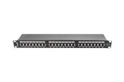Akcesoria sieciowe - Lanberg PPS6-1024-B - patch panel - 1U - 19" - PPS6-1024-B
