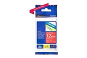 Papier, papier fotograficzny i etykiety - Brother TZ 435 - White on Red - Roll (1.2 cm x 8m) - TZE435