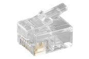 Kabel sieciowy - Pro RJ12 Modular Plug for Flat Cables 6-Pin (10pcs) - Przejrzyste - 4040849502514
