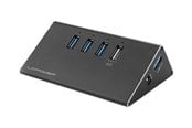 USB hub - LC Power LC-HUB-ALU-2B-4 - hub - 4 ports USB hub - 4 - USB 3.2 - Czarny - LC-HUB-2B-4