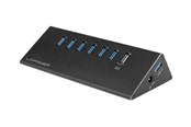 USB hub - LC Power LC-HUB-ALU-2B-7 - hub - 7 ports USB hub - 7 - Czarny - LC-HUB-2B-7