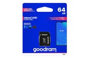 Karta pamięci - GOODRAM M1AA microSD 64GB CL10 UHS I + adapter - M1AA-0640R12
