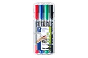 Przybory do pisania i rysowania - Staedtler perm. marker Lumocolor duo 4pcs box - 348 WP4