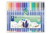 Materialy hobbystyczne - Staedtler Długopisy z końcówką fibrową trójkolorowy 20 szt. kartonik - 323 SB20