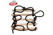 Zabawki na zewnatrz - Nordic Play rope ladder 5-step with black rope - 805-461