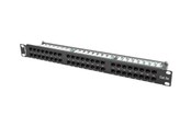 Akcesoria sieciowe - Lanberg PPU5-1048-B - patch panel - 1U - 19" - PPU5-1048-B