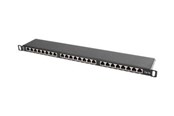 Akcesoria sieciowe - Lanberg PPS5-0024-B - patch panel - 0.5U - 19" - PPS5-0024-B