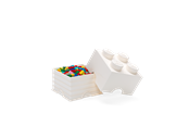 Pokój dzieciecy - LEGO Pudełko do przechowywania z 4 wypustkami, białe - 40031735