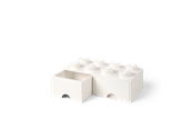 Pokój dziecięcy - LEGO Pudełko- szuflada do przechowywania, z 8 wypustkami, białe - 40061735