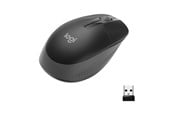 Myszka - Logitech M190 Full-size Wireless Optical PC Mouse - Charcoal - Myszy - Optyczny - 3 - Czarny - 910-005905
