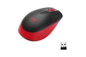 Myszka - Logitech M190 Full-size Wireless Optical PC Mouse - Red - Myszy - Optyczny - 3 - Czerwony - 910-005908