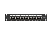 Akcesoria sieciowe - Lanberg PPF6-9012-B Patch Panel 12-Port 1U 10" Cat6 FTP Shielded Black - PPF6-9012-B