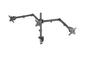 Uchwyt na monitor - IC INTRACOM Manhattan Monitor Triple Desk Mount (clamp) 3 screens 10-27" Vesa 75x75 to 100x100mm 3 pivots (full motion) Height up to 44cm Max 14kg Black - 461658