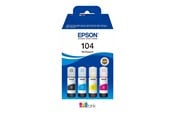 Tusz, toner i material eksploatacyjny - Epson EcoTank 104 - 4-Pack (Yellow Cyan Magenta Black) Ink - C13T00P640