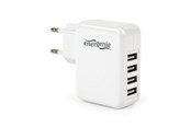 Telefon - Adapter i Ładowarka - Gembird Universal USB charger 4 ports - 3.1 A - White - EG-U4AC-02