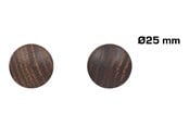 Dekoracje - Home>it Wooden knob Ø25 mm – smoked oak – 2 pcs. - 12823