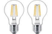 Zarówka LED - Philips Żarówka światła LED Classic Standard 4.3W/827 (40W) klar 2-pack E27 - 929001890067