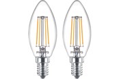Zarówka LED - Philips Żarówka światła LED Classic Candle 4.3W/827 (40W) Clear 2-pack E14 - 929001889767