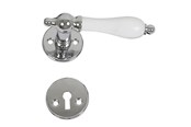 Wsporniki i zawiasy  - Home>it Shiny door handle – white grip - 13388