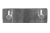 Wsporniki i zawiasy  - Home>it Coat rack stud with 2 pegs - stainless steel - 13432