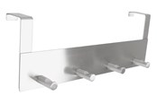 Wsporniki i zawiasy  - Home>it Coat rack for door 4 pegs - stainless steel - 13562