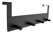 Wsporniki i zawiasy  - Home>it Coat rack for door - 4 pegs - Matt black - 13570