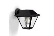Lampy - Philips Alpenglow down wall lantern black 1x60W - 915005382101