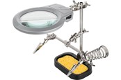 Narzedzia - Fixpoint Third hand’ soldering support with magnifier and h - 4040849512261