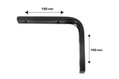 Wsporniki i zawiasy  - Home>it Shelf bracket F profile 125 x 150mm - black - 16225