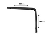 Wsporniki i zawiasy  - Home>it Shelf bracket F profile 200 x 250mm - black - 16265