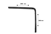 Wsporniki i zawiasy  - Home>it Shelf bracket F profile 250 x 300mm - black - 16285
