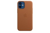 Telefon - Pokrowiec i etui - Apple iPhone 12 mini Leather Case with MagSafe - Saddle Brown - MHK93ZM/A